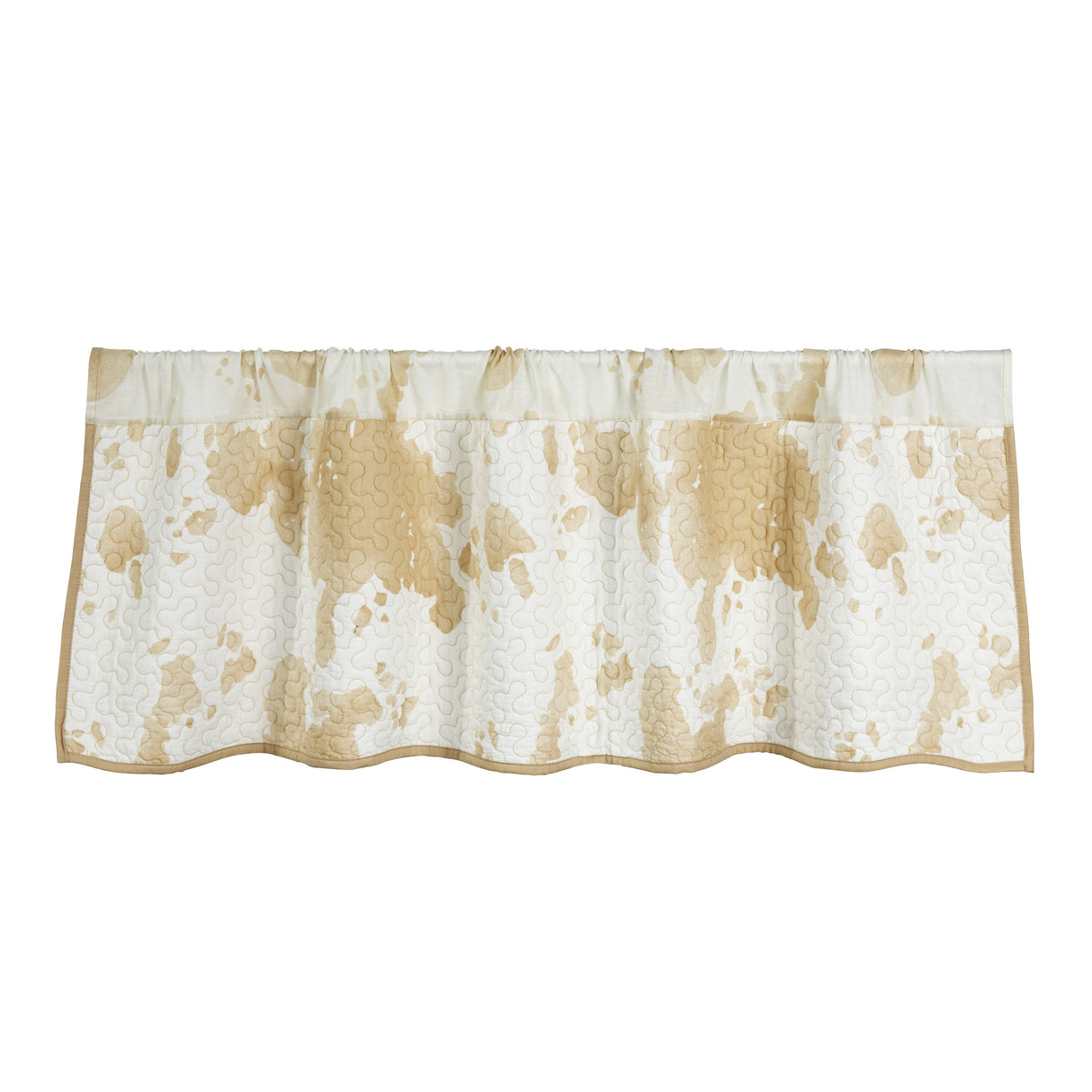 Paseo Road by HiEnd Accents Elsa Cowhide Reversible Quilted Valance, 18"x56"