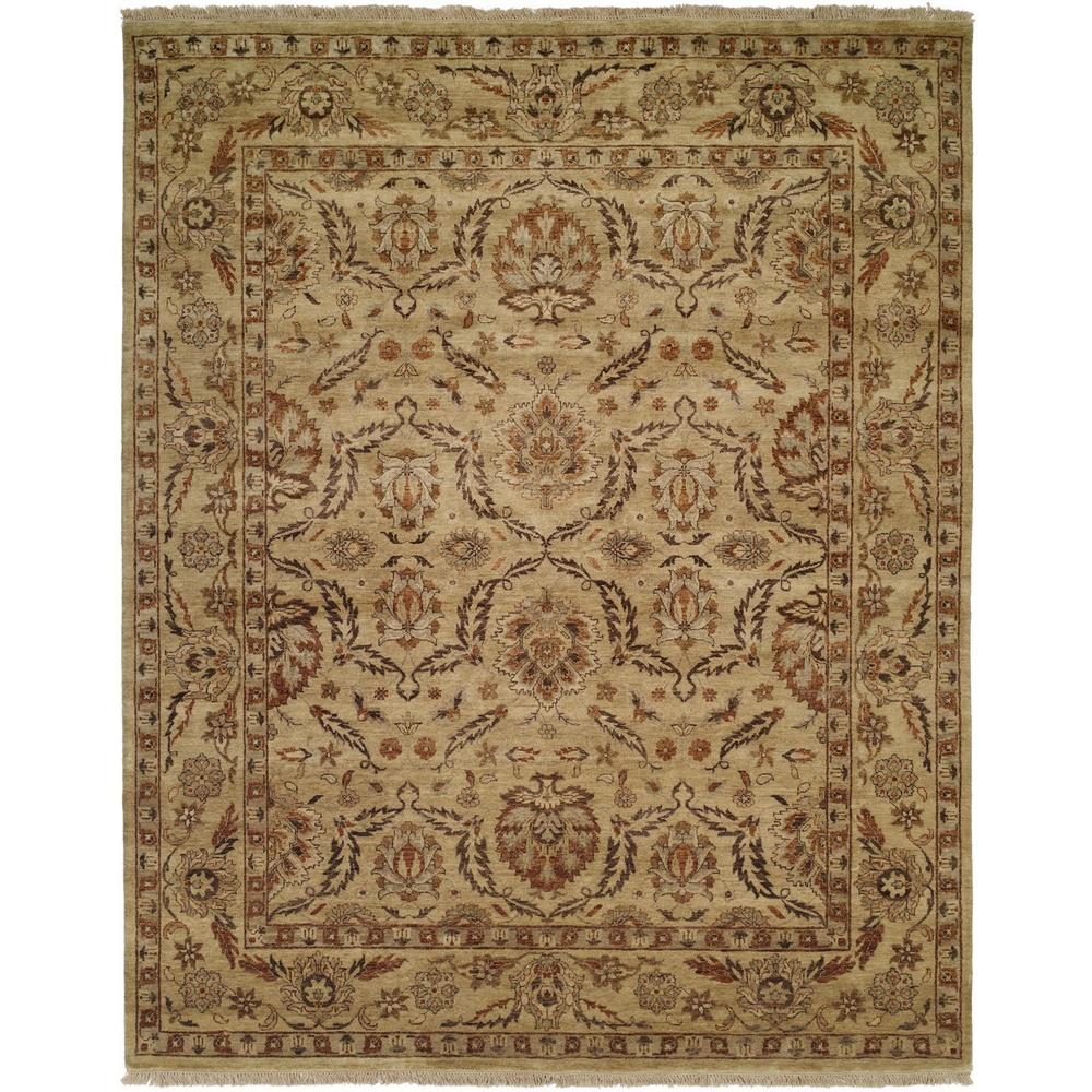 Pasha Antique/ Gold Hand-knotted Wool Area Rug