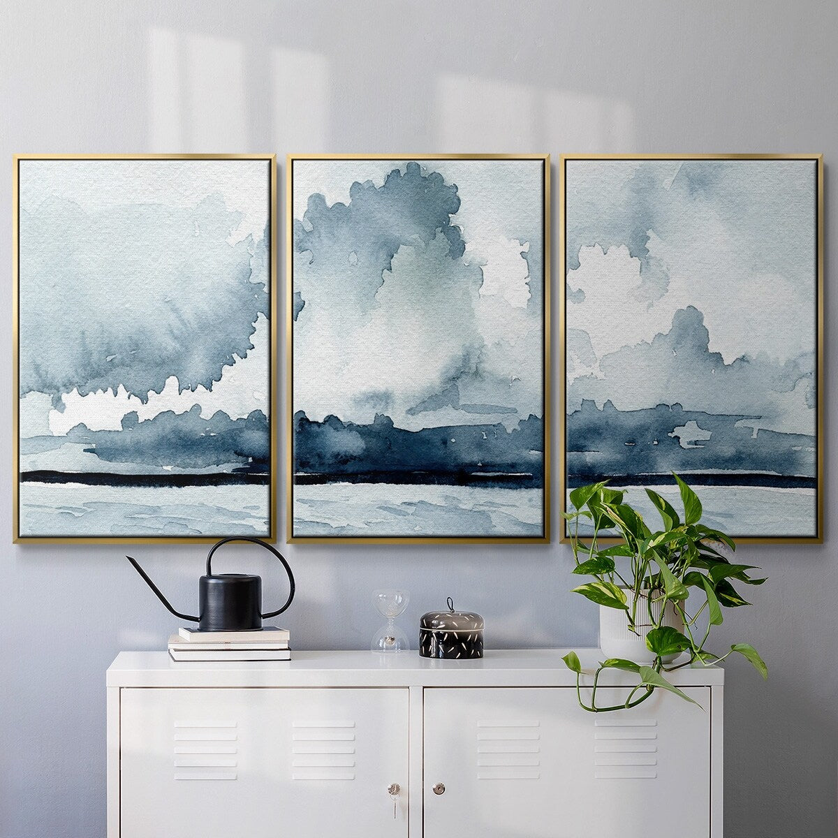 Passing Rain Storm I - Multi Piece Framed Canvas