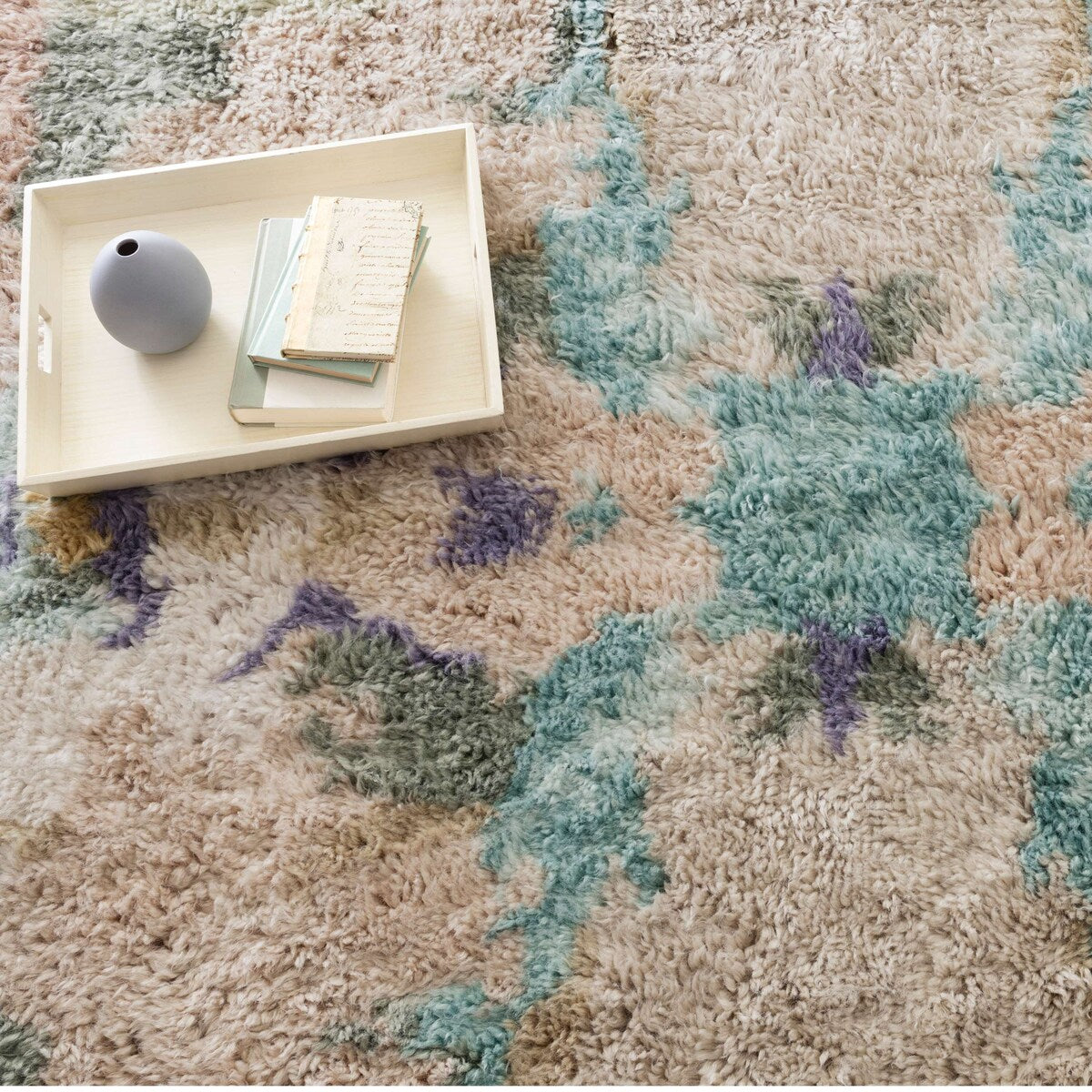Montgomery Pastel Abstract Hand Knotted Wool Rug - 5x8