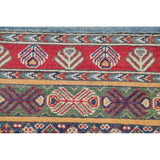 Pastel Color Stripe Super Kazak Geometric Oriental Area Rug Handmade - 9'2" x 11'8"