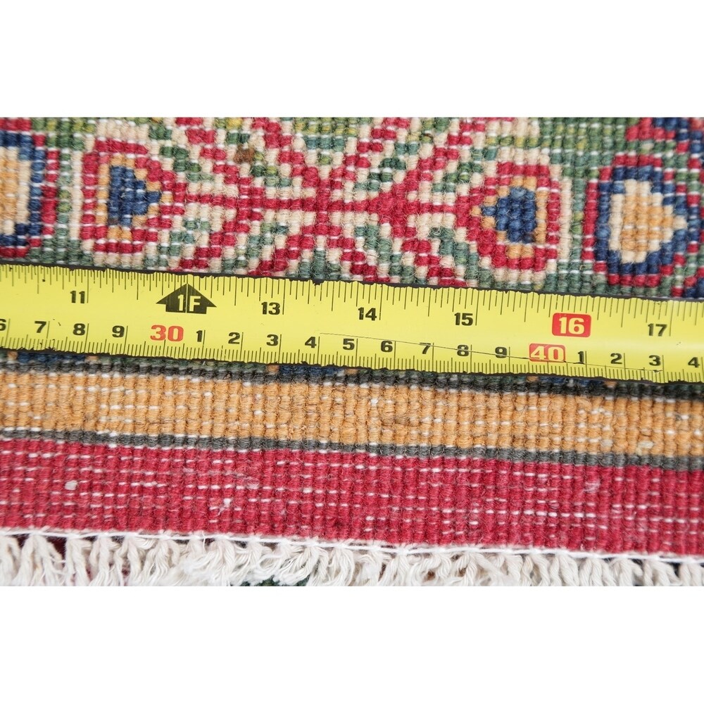 Pastel Color Stripe Super Kazak Geometric Oriental Area Rug Handmade - 9'2" x 11'8"