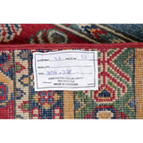 Pastel Color Stripe Super Kazak Geometric Oriental Area Rug Handmade - 9'2" x 11'8"