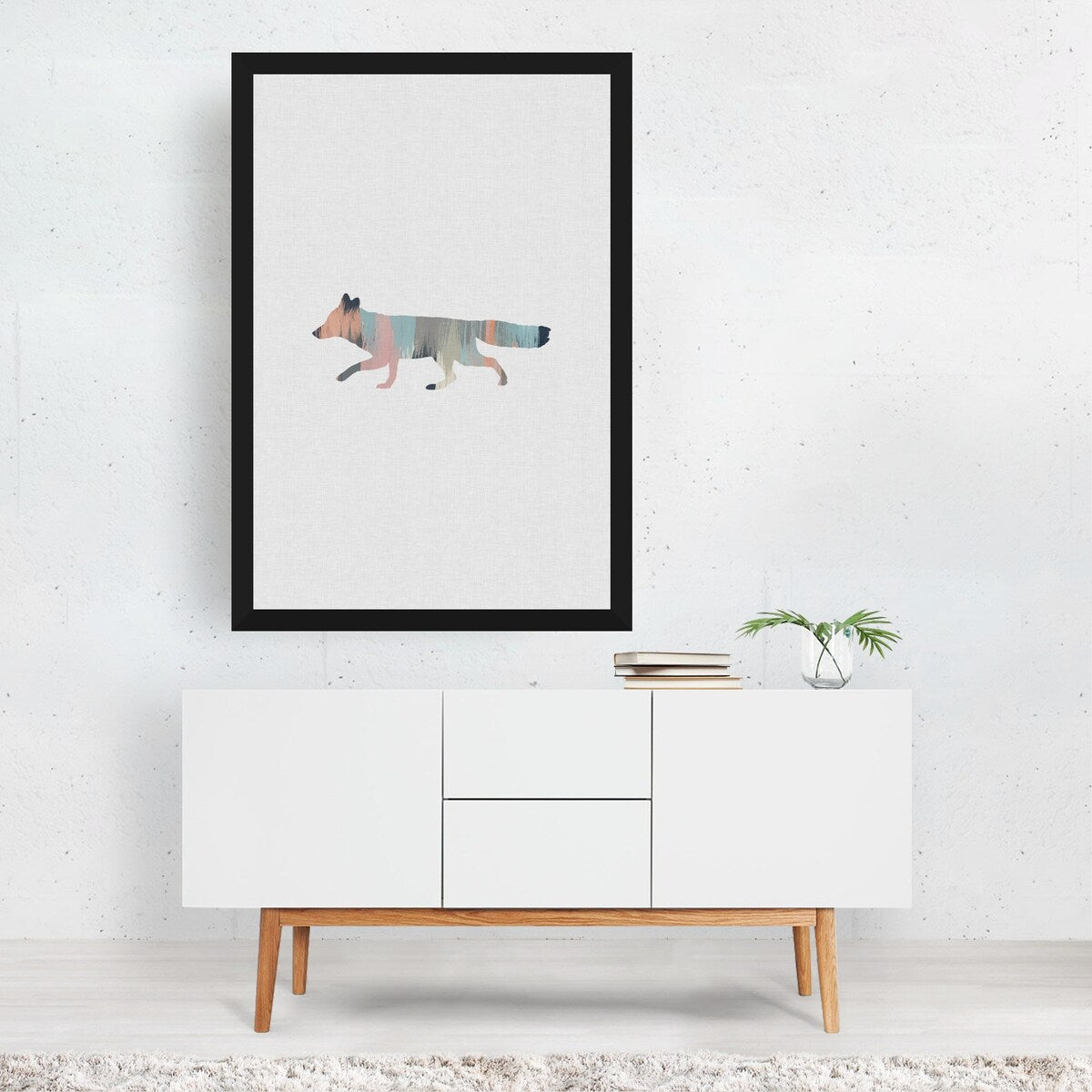 Pastel Fox Painting Abstract Animals Nature Pastels Art Print/Poster