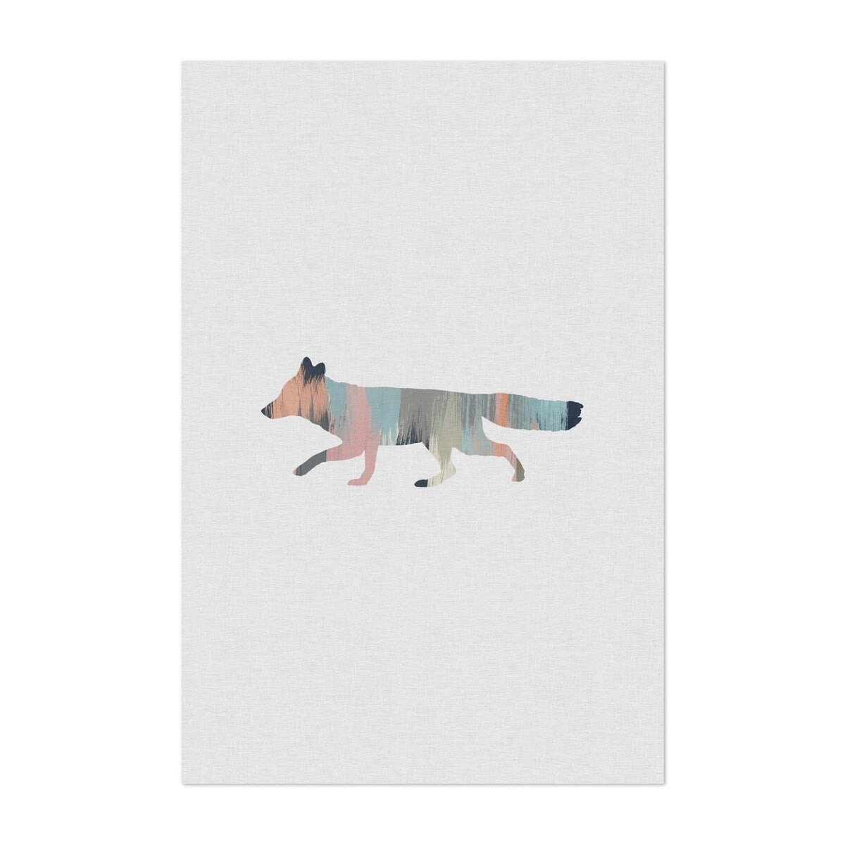 Pastel Fox Painting Abstract Animals Nature Pastels Art Print/Poster