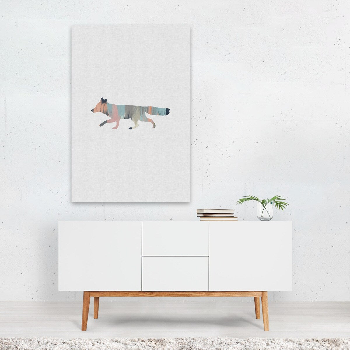 Pastel Fox Painting Abstract Animals Nature Pastels Art Print/Poster