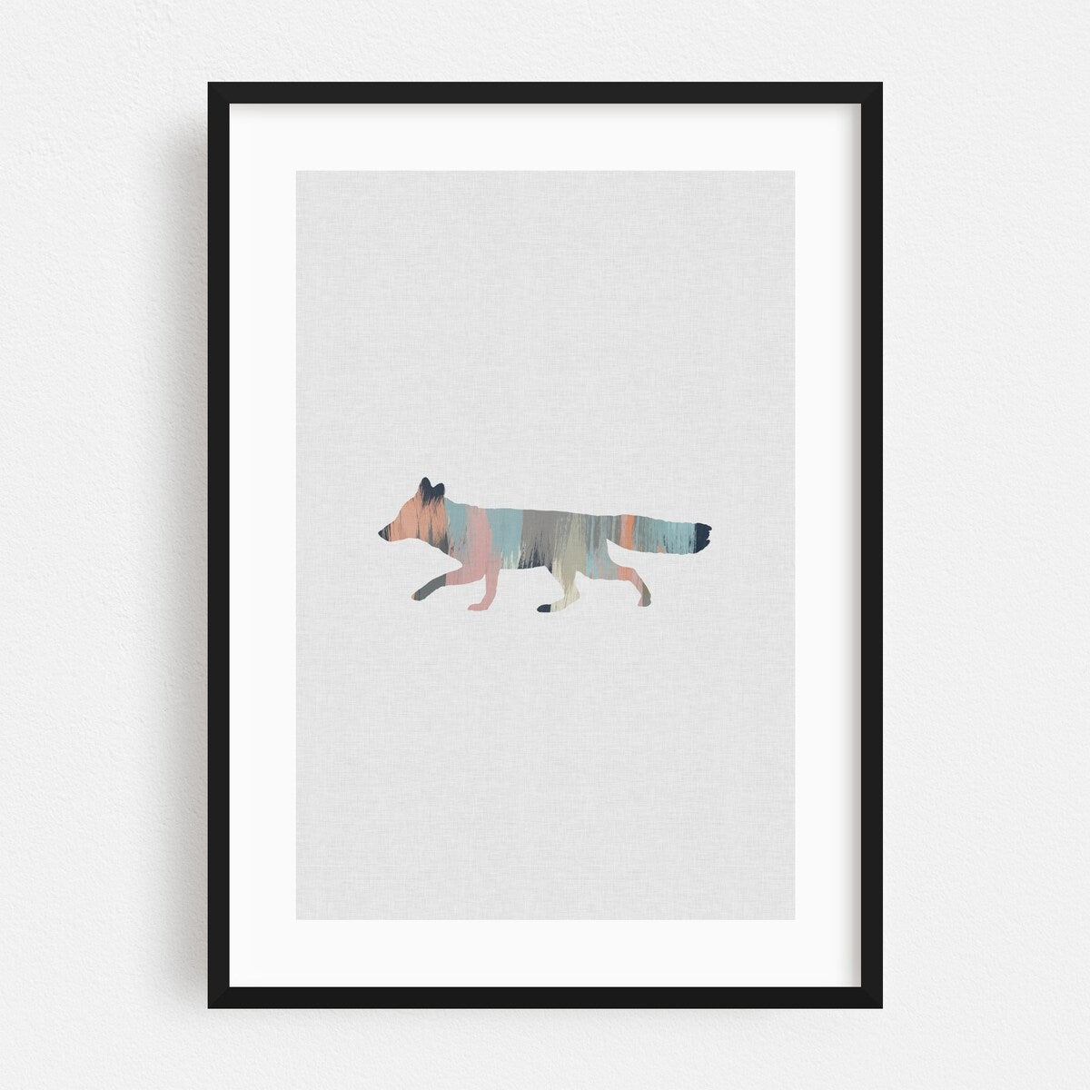 Pastel Fox Painting Abstract Animals Nature Pastels Art Print/Poster