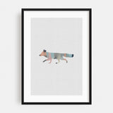 Pastel Fox Painting Abstract Animals Nature Pastels Art Print/Poster