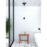 Patented Grate Lotus Teak Shower Bench