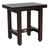 Patented Grate Lotus Teak Shower Bench