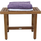 Patented Grate Lotus Teak Shower Bench