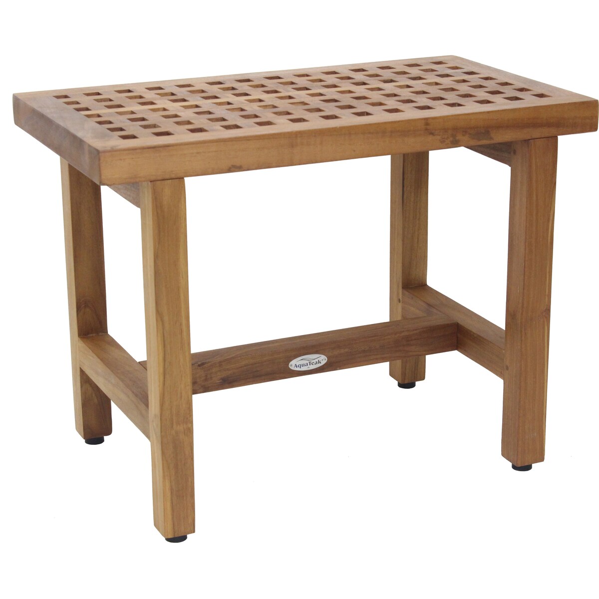 Patented Grate Lotus Teak Shower Bench
