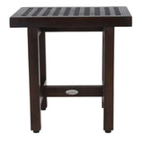 Patented Grate Lotus Teak Shower Bench