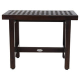 Patented Grate Lotus Teak Shower Bench