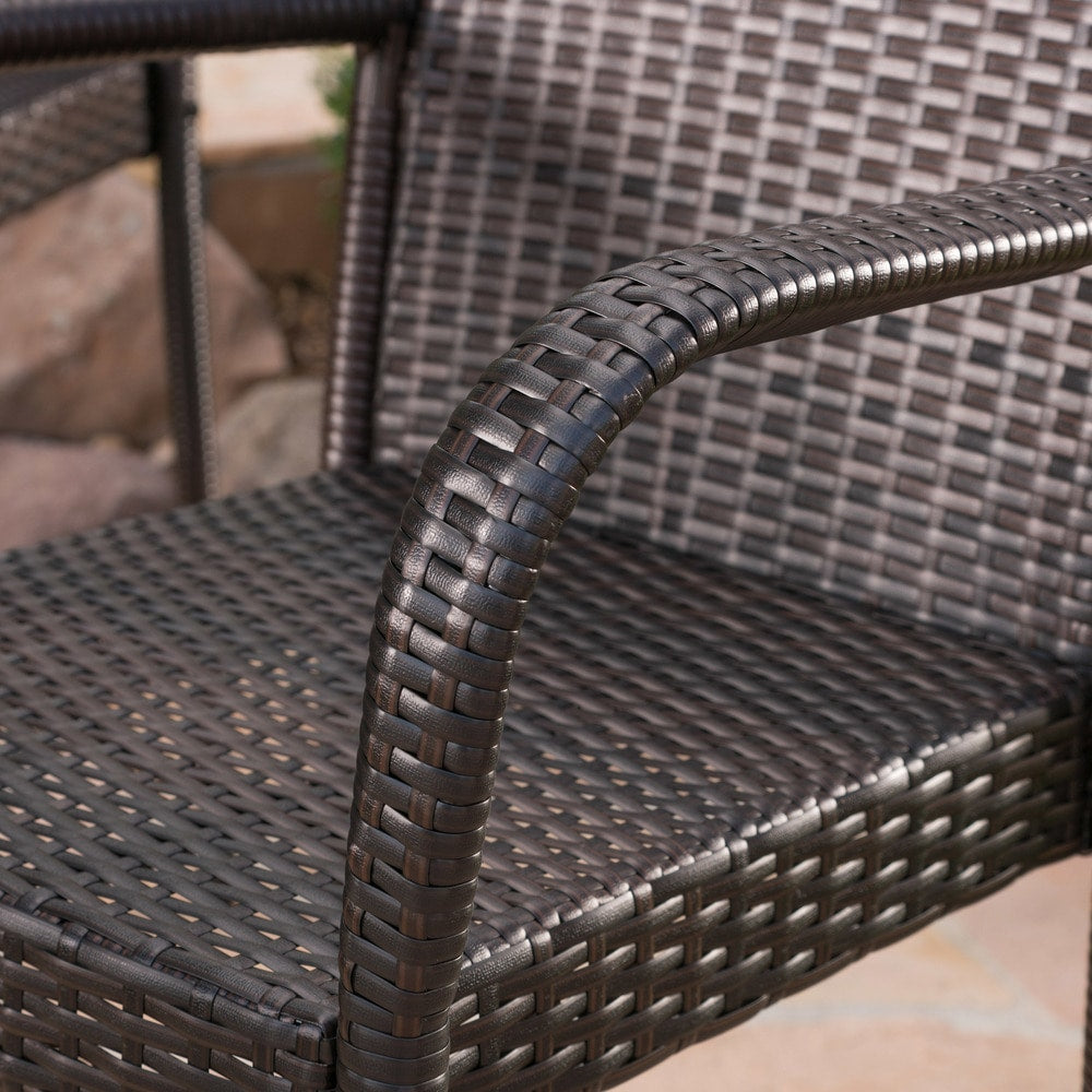 Patina Outdoor 5-piece Wicker 32-inch Round Bar Set by Christopher Knight Home