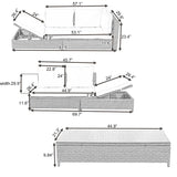 Patio 3-Piece Rattan Sofa Set