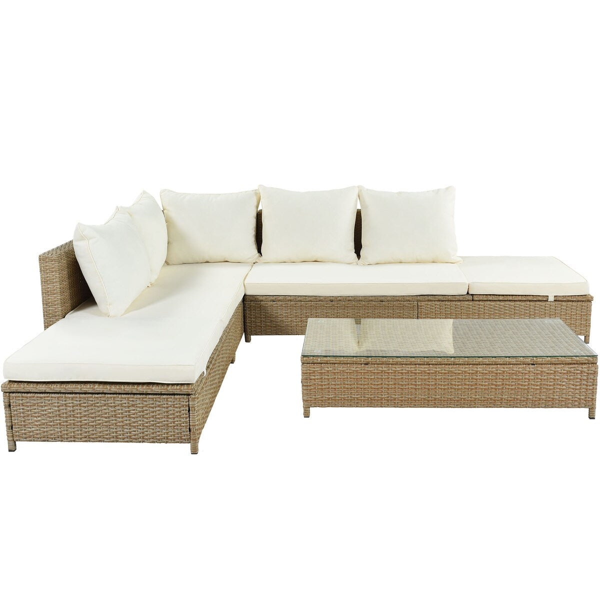 Patio 3-Piece Rattan Sofa Set