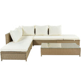 Patio 3-Piece Rattan Sofa Set