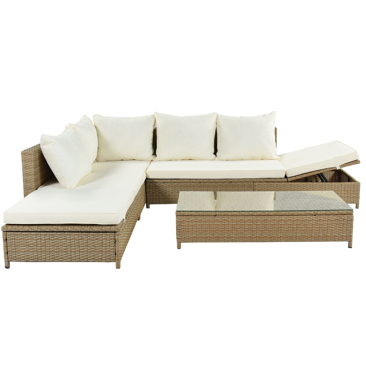 Patio 3-Piece Rattan Sofa Set