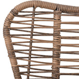 Patio 5-Piece Rattan Conversation Set with Stools