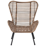 Patio 5-Piece Rattan Conversation Set with Stools
