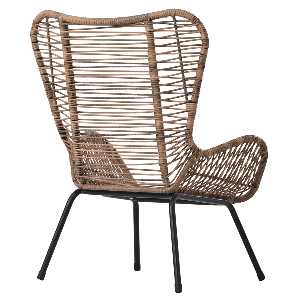 Patio 5-Piece Rattan Conversation Set with Stools