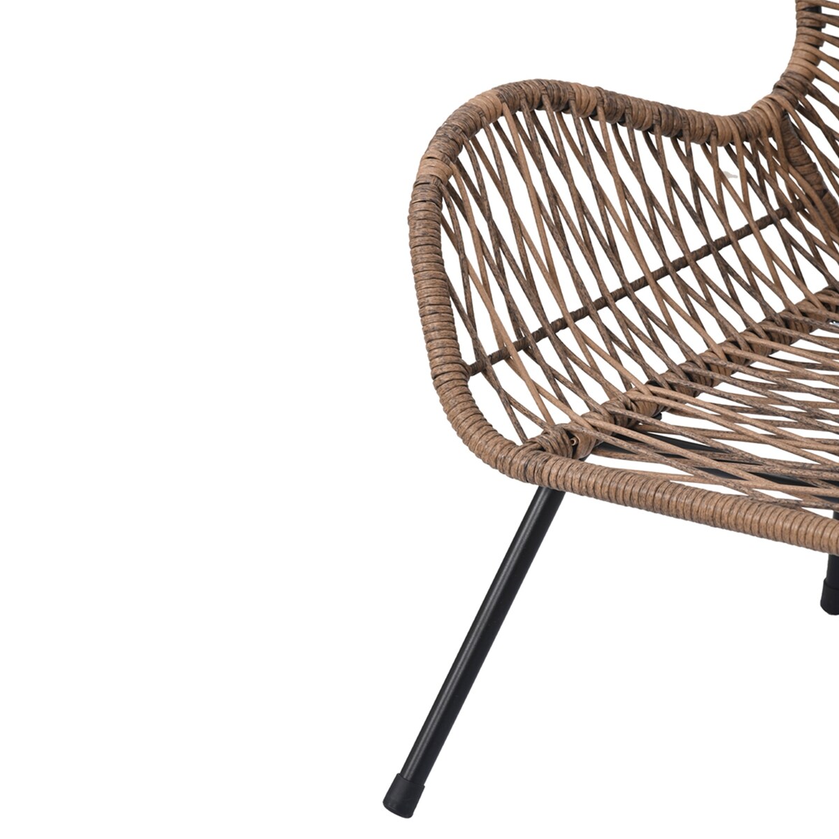 Patio 5-Piece Rattan Conversation Set with Stools