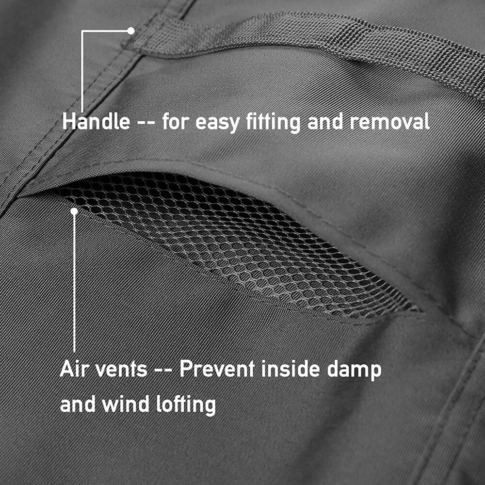 Patio Chair Cover Single or Stackable Furniture Waterproof Windproof Adjustable Fit - 39Lx31"Wx18"Dx29"H