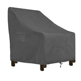 Patio Chair Cover Single or Stackable Furniture Waterproof Windproof Adjustable Fit - 39Lx31"Wx18"Dx29"H