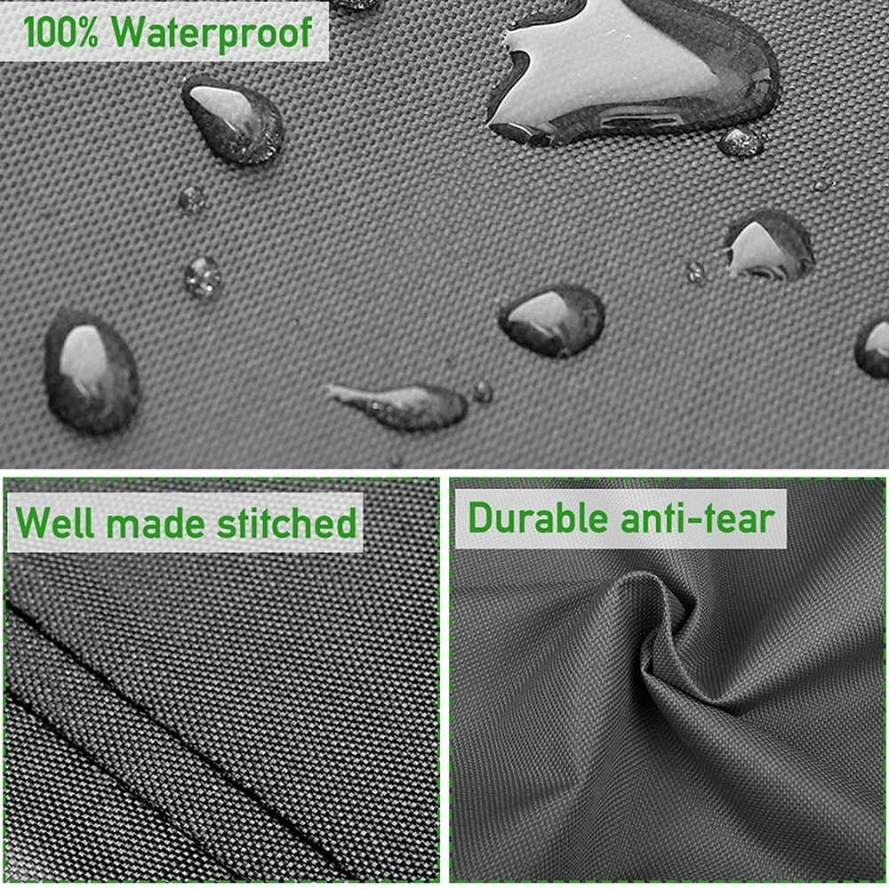 Patio Chair Cover Single or Stackable Furniture Waterproof Windproof Adjustable Fit - 39Lx31"Wx18"Dx29"H