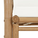 Patio Chairs 2 pcs with Cushions and Pillows Bamboo
