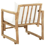 Patio Chairs 2 pcs with Cushions and Pillows Bamboo