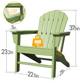 Patio Chairs HDPE for Lawn Deck Backyard, Plastic Outdoor Chairs