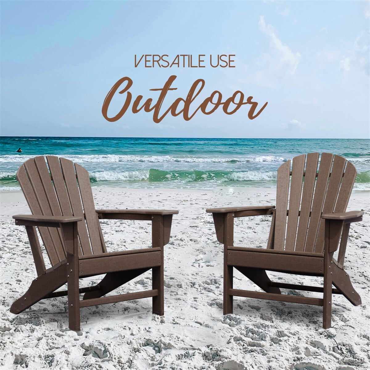 Patio Chairs HDPE for Lawn Deck Backyard, Plastic Outdoor Chairs