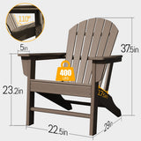 Patio Chairs HDPE for Lawn Deck Backyard, Plastic Outdoor Chairs