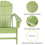 Patio Chairs HDPE for Lawn Deck Backyard, Plastic Outdoor Chairs