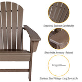Patio Chairs HDPE for Lawn Deck Backyard, Plastic Outdoor Chairs
