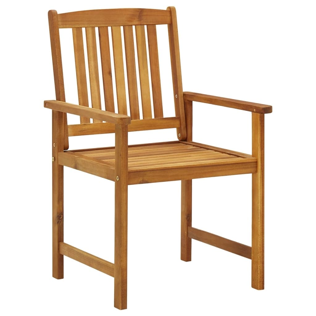 Patio Chairs with Cushions 8 pcs Solid Acacia Wood
