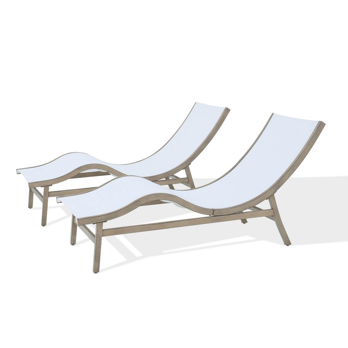 Patio Chaise Lounge Chair Outdoor Sun Lounger Set of 2