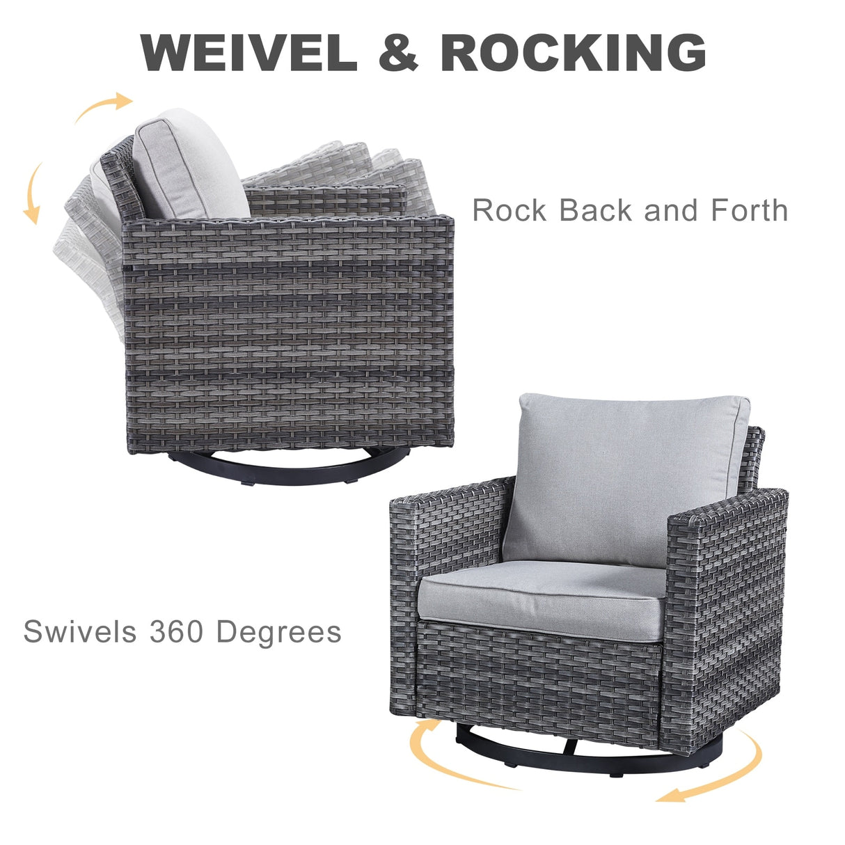Patio Conversation Set with Fire Pit Table and Side Table