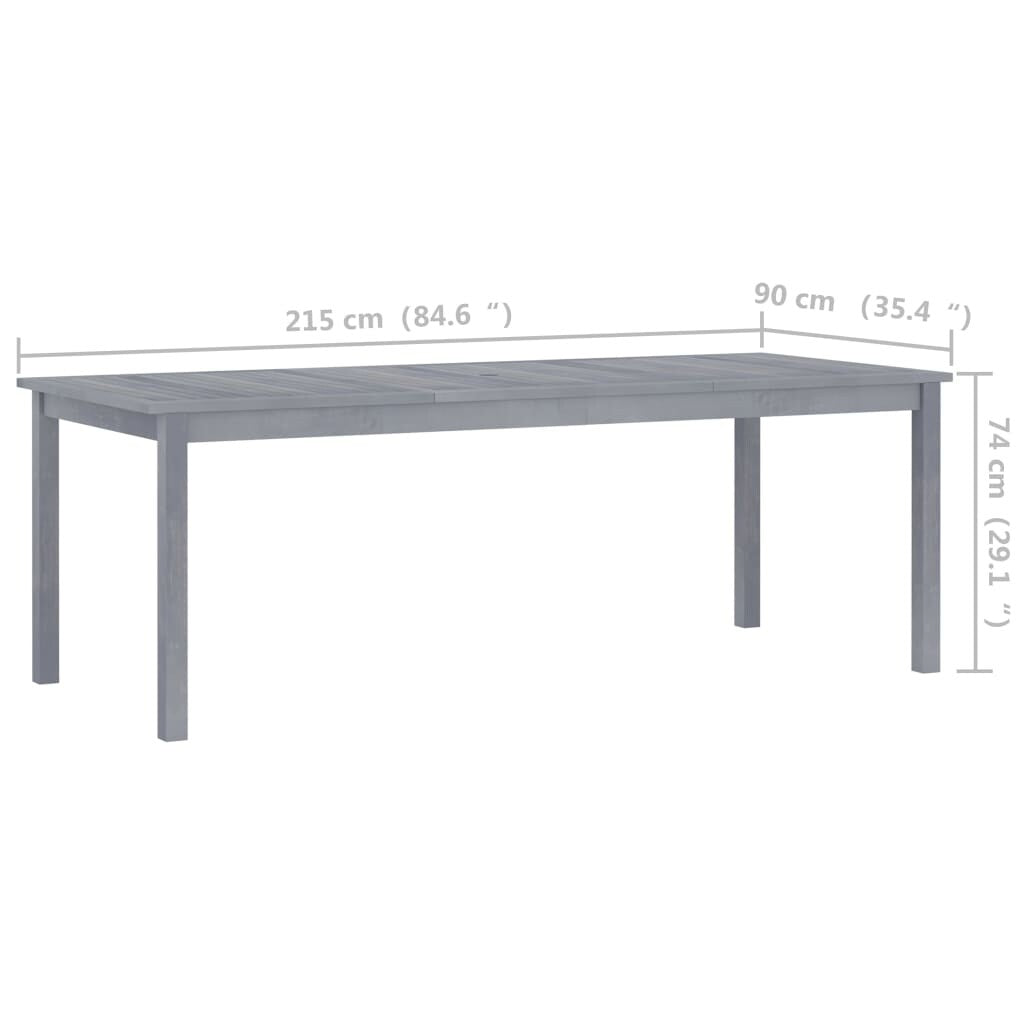 Patio Dining Table 84.6"x35.4"x29.1" Solid Acacia Wood