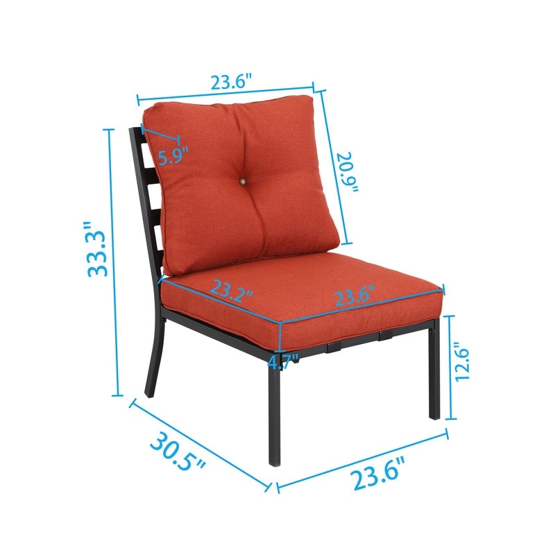 Patio Festival Outdoor Metal Armless Chair