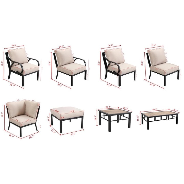 Patio Festival Outdoor Wave-Arm Col. Corner Chair
