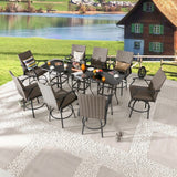 Patio Festival Wicker/Rattan 11-Piece Bar Height Dining Set