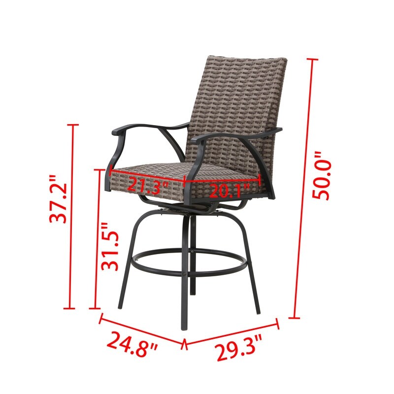 Patio Festival Wicker/Rattan 11-Piece Bar Height Dining Set