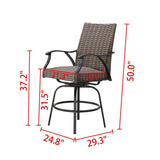 Patio Festival Wicker/Rattan 11-Piece Bar Height Dining Set
