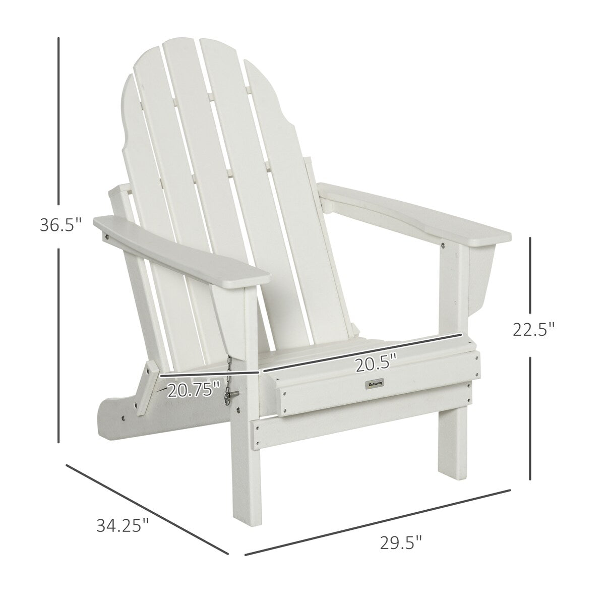 Patio Folding Adirondack Chair,Faux Wood Patio & Fire Pit Chair