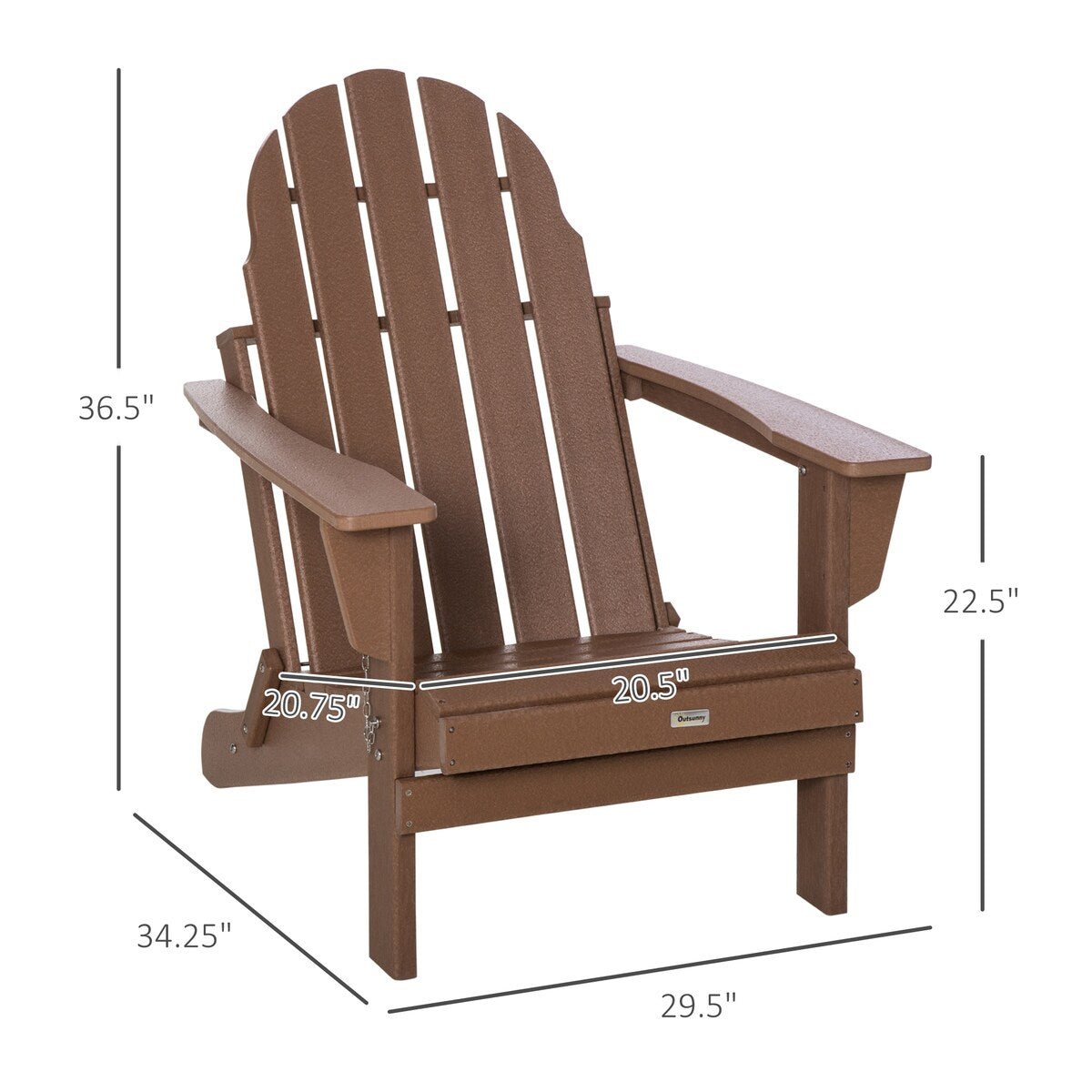 Patio Folding Adirondack Chair,Faux Wood Patio & Fire Pit Chair
