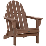 Patio Folding Adirondack Chair,Faux Wood Patio & Fire Pit Chair