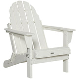 Patio Folding Adirondack Chair,Faux Wood Patio & Fire Pit Chair